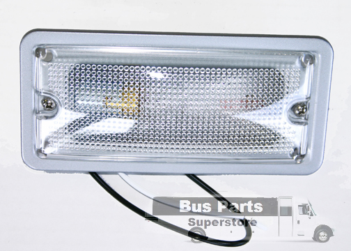 Bus Grey Recessed Rectangular Dome Lamp Light